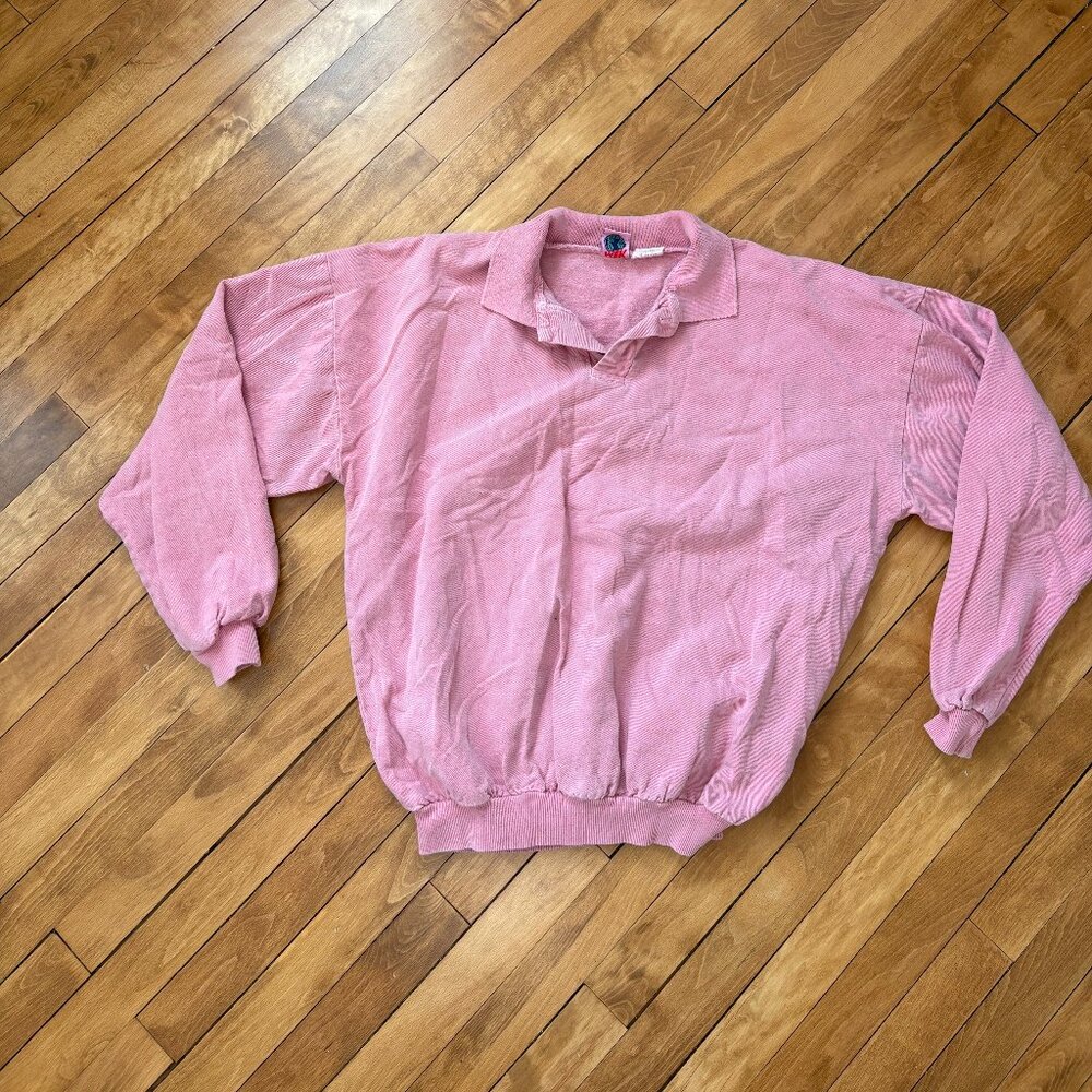 Vintage Sunwashed Pull Over Henley Sweater